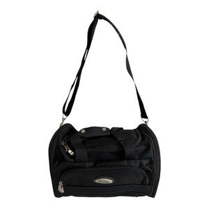 Bob Mackie Black Double Handle Carryon Tote Shoulder Bag Extendable Travel